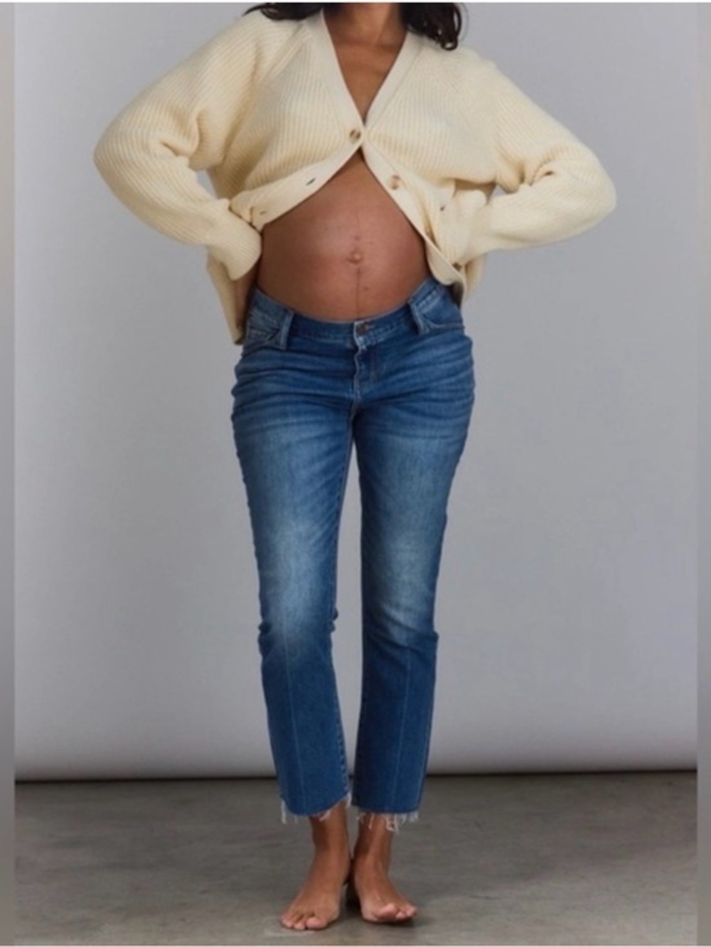 Hatch maternity Blue Cropped flare Jeans 28